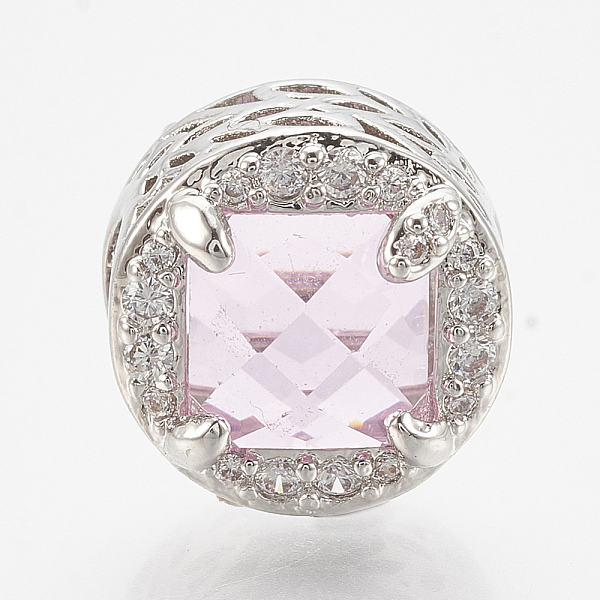 PandaHall Brass Cubic Zirconia European Beads, Large Hole Beads, Flat Round, Platinum, Pearl Pink, 12x11mm, Hole: 4.5mm Brass+Cubic Zirconia...
PandaHall Brass Cubic Zirconia European Beads, Large Hole Beads, Flat Round, Platinum, Pearl Pink, 12x11mm, Hole: 4.5mm Brass+Cubic Zirconia...