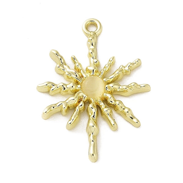 PandaHall Alloy Cat Eye Pendants, Sun Charms, Golden, 28x20.5x2.5mm, Hole: 1.2mm Alloy+Cat Eye Sun
PandaHall Alloy Cat Eye Pendants, Sun Charms, Golden, 28x20.5x2.5mm, Hole: 1.2mm Alloy+Cat Eye Sun