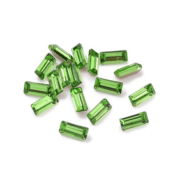 PandaHall Glass Rhinestone Cabochons, Pointed Back & Silver Back Plated, Rectangle, Olivine, 7x3x2mm Glass Rhinestone Rectangle Green
PandaHall Glass Rhinestone Cabochons, Pointed Back & Silver Back Plated, Rectangle, Olivine, 7x3x2mm Glass Rhinestone Rectangle Green