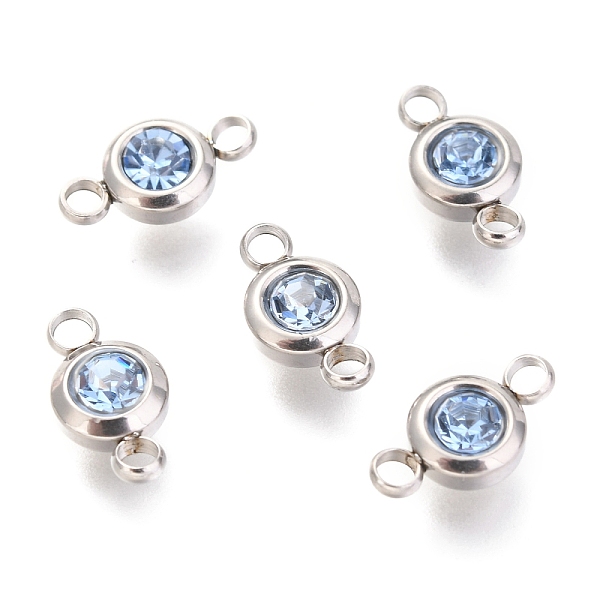 PandaHall 304 Stainless Steel Rhinestone Links Connectors, Flat Round, Stainless Steel Color, Light Sapphire, 12x6.5x4mm, Hole: 2mm 304..., Blue
PandaHall 304 Stainless Steel Rhinestone Links Connectors, Flat Round, Stainless Steel Color, Light Sapphire, 12x6.5x4mm, Hole: 2mm 304..., Blue