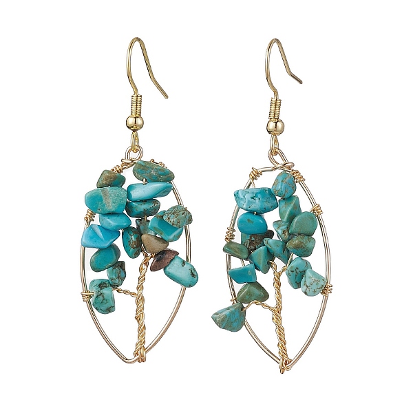 PandaHall Dyed Natural Howlite Chips Tree of Life Dangle Earrings, Real 18K Gold Plated Brass Wire Wrap Drop Earrings, 54.5x18mm Howlite...
PandaHall Dyed Natural Howlite Chips Tree of Life Dangle Earrings, Real 18K Gold Plated Brass Wire Wrap Drop Earrings, 54.5x18mm Howlite...