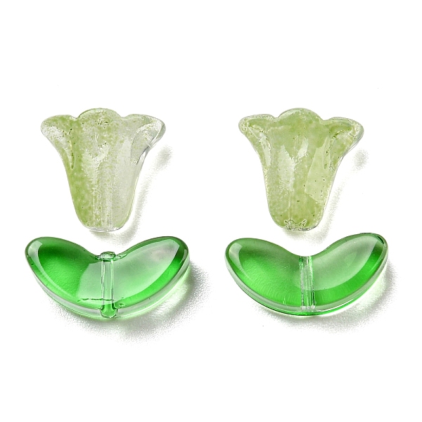 PandaHall Glass Beads, Morning Glory Flower & Leaf, Lawn Green, 10x10.5x5.5mm, Hole: 1mm, 6.5x14x4.5mm, Hole: 1mm, 20pcs/bag Glass Flower
PandaHall Glass Beads, Morning Glory Flower & Leaf, Lawn Green, 10x10.5x5.5mm, Hole: 1mm, 6.5x14x4.5mm, Hole: 1mm, 20pcs/bag Glass Flower