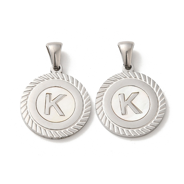 PandaHall 304 Stainless Steel Pendants, Flat Round Shell Charms with Letter, Stainless Steel Color, Letter K, 20.5x17.5x1.5mm, Hole...
PandaHall 304 Stainless Steel Pendants, Flat Round Shell Charms with Letter, Stainless Steel Color, Letter K, 20.5x17.5x1.5mm, Hole...