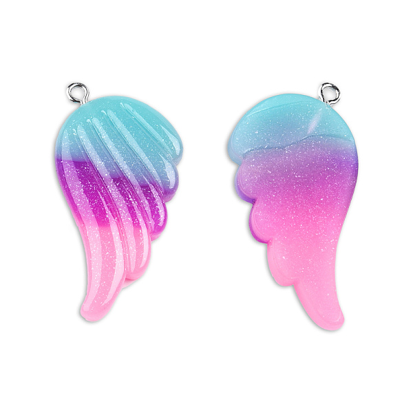 PandaHall Tricolor Opaque Resin Pendants, Wing Charms, with Platinum Plated Iron Loops and Glitter Powder, Medium Orchid, 41x30x4mm, Hole...
PandaHall Tricolor Opaque Resin Pendants, Wing Charms, with Platinum Plated Iron Loops and Glitter Powder, Medium Orchid, 41x30x4mm, Hole...