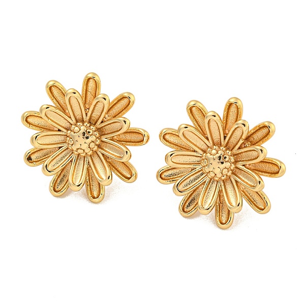 PandaHall 304 Stainless Steel Ear Studs, Flower, Golden, 23x24mm 304 Stainless Steel Flower
PandaHall 304 Stainless Steel Ear Studs, Flower, Golden, 23x24mm 304 Stainless Steel Flower