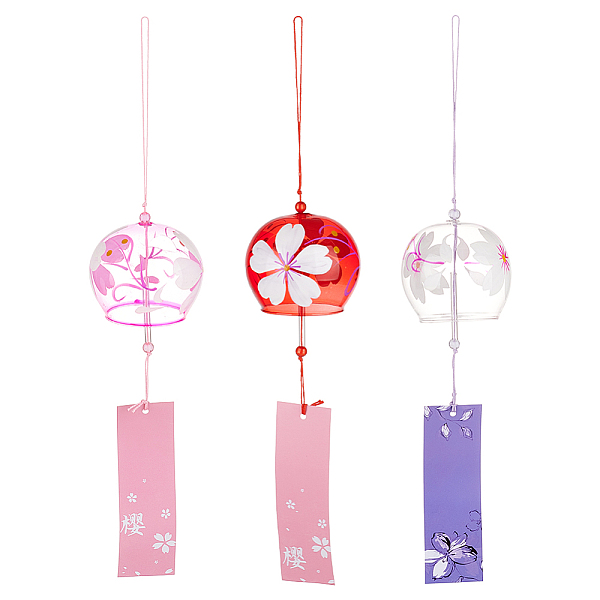 PandaHall BENECREAT 3 PCS 3 Colours Japanese Cherry Blossom Glass Wind Chimes, Dark Red, Pearl Pink, Medium Purple Wind Chimes with Paper..., Multicolor
PandaHall BENECREAT 3 PCS 3 Colours Japanese Cherry Blossom Glass Wind Chimes, Dark Red, Pearl Pink, Medium Purple Wind Chimes with Paper..., Multicolor