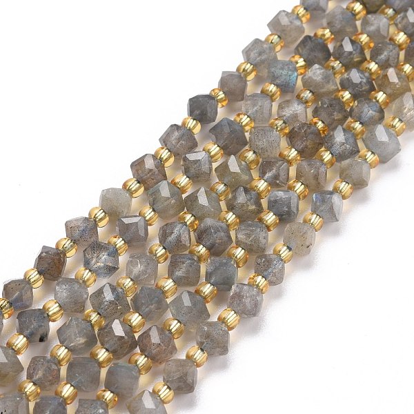 PandaHall Natural Labradorite Beads Strands, with Seed Beads, Faceted, Diagonal Cube Beads, 5~6x5~6x4~5mm, Hole: 1mm, about 49~55pcs/strand...
PandaHall Natural Labradorite Beads Strands, with Seed Beads, Faceted, Diagonal Cube Beads, 5~6x5~6x4~5mm, Hole: 1mm, about 49~55pcs/strand...