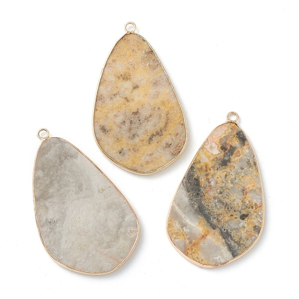 PandaHall Natural Crazy Agate Pendants, with Golden Brass Edge, Teardrop, 45x26.5x2mm, Hole: 2mm Crazy Agate Teardrop
PandaHall Natural Crazy Agate Pendants, with Golden Brass Edge, Teardrop, 45x26.5x2mm, Hole: 2mm Crazy Agate Teardrop