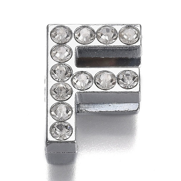 PandaHall Alloy Letter Slide Charms, with Crystal Rhinestone, Cadmium Free & Lead Free, Platinum, Letter.F, 20x14x7mm, Hole: 2.5x18mm..., Clear
PandaHall Alloy Letter Slide Charms, with Crystal Rhinestone, Cadmium Free & Lead Free, Platinum, Letter.F, 20x14x7mm, Hole: 2.5x18mm..., Clear