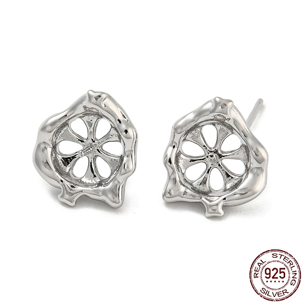 PandaHall Rhodium Plated Flower 925 Sterling Silver Stud Earring Findings, Earring Settings for Half Drilled Beads, with S925 Stamp, Real...
PandaHall Rhodium Plated Flower 925 Sterling Silver Stud Earring Findings, Earring Settings for Half Drilled Beads, with S925 Stamp, Real...