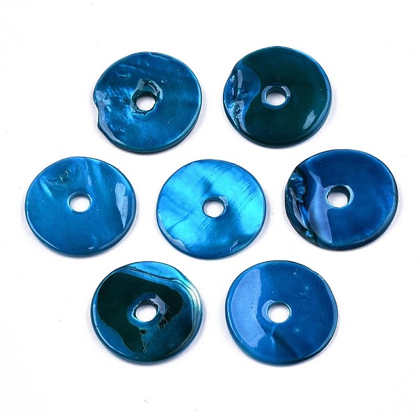 PandaHall Spray Painted Natural Freshwater Shell Beads, Heishi Beads, Disc/Flat Round, Dodger Blue, 15x2mm, Hole: 2.5mm Freshwater Shell...
PandaHall Spray Painted Natural Freshwater Shell Beads, Heishi Beads, Disc/Flat Round, Dodger Blue, 15x2mm, Hole: 2.5mm Freshwater Shell...