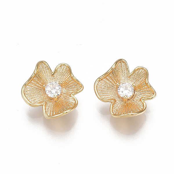 PandaHall Brass Cubic Zirconia Charms, Flower, Clear, Nickel Free, Real 18K Gold Plated, 12x11.5x5mm, Hole: 1.4mm Brass+Cubic Zirconia...
PandaHall Brass Cubic Zirconia Charms, Flower, Clear, Nickel Free, Real 18K Gold Plated, 12x11.5x5mm, Hole: 1.4mm Brass+Cubic Zirconia...