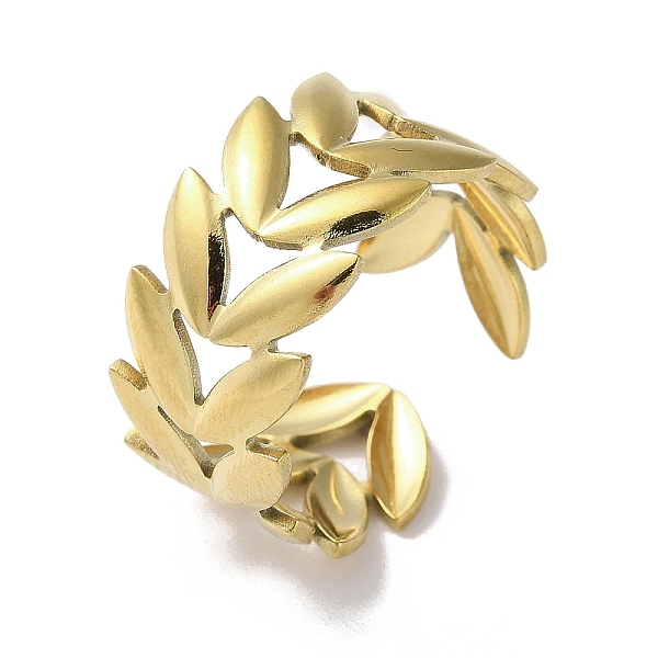 PandaHall 304 Stainless Steel Open Finger Cuff Ring, Leaf, Real 18K Gold Plated, US Size 7 1/4(17.5mm) 304 Stainless Steel Leaf
PandaHall 304 Stainless Steel Open Finger Cuff Ring, Leaf, Real 18K Gold Plated, US Size 7 1/4(17.5mm) 304 Stainless Steel Leaf