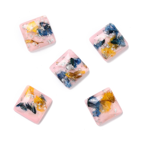 PandaHall Transparent Resin Cabochons, with Flower & Gold/Silver Foil, Square, Bisque, 16x16x6mm Resin Square Orange
PandaHall Transparent Resin Cabochons, with Flower & Gold/Silver Foil, Square, Bisque, 16x16x6mm Resin Square Orange