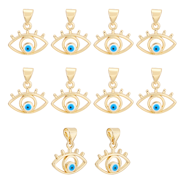 PandaHall ARRICRAFT Brass Pendants, with Enamel, Eye with Evil Eye, Real 18K Gold Plated, 12.5x15x3mm, Hole: 3x4mm, 10pcs/box Brass+Enamel...
PandaHall ARRICRAFT Brass Pendants, with Enamel, Eye with Evil Eye, Real 18K Gold Plated, 12.5x15x3mm, Hole: 3x4mm, 10pcs/box Brass+Enamel...