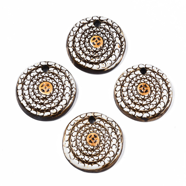 PandaHall Handmade Porcelain Pendants, Flat Round, Coconut Brown, 46.5~48.5x9.5~10.5mm, Hole: 4.5mm Porcelain Flat Round
PandaHall Handmade Porcelain Pendants, Flat Round, Coconut Brown, 46.5~48.5x9.5~10.5mm, Hole: 4.5mm Porcelain Flat Round