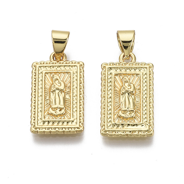 PandaHall Brass Pendants, Rectangle with Saint, Nickel Free, Real 18K Gold Plated, 18x10x4mm, Hole: 3mm Brass Rectangle
PandaHall Brass Pendants, Rectangle with Saint, Nickel Free, Real 18K Gold Plated, 18x10x4mm, Hole: 3mm Brass Rectangle