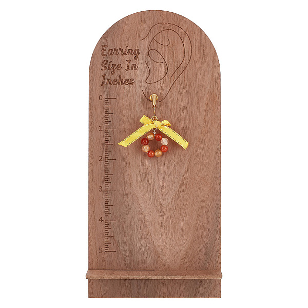 PandaHall Arch Wood Slant Back Earring Display Stand with Measurements, 5 Inch to Display Earring Size, Photography Props, Ear Pattern, Tan..., Orange
PandaHall Arch Wood Slant Back Earring Display Stand with Measurements, 5 Inch to Display Earring Size, Photography Props, Ear Pattern, Tan..., Orange