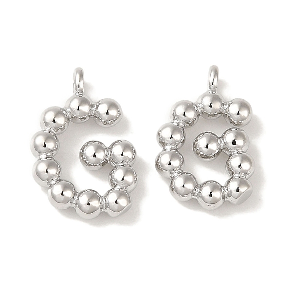 PandaHall Brass Pendants, Letter Charms, Platinum, 13x8x2mm, Hole: 1mm Brass Letter G
PandaHall Brass Pendants, Letter Charms, Platinum, 13x8x2mm, Hole: 1mm Brass Letter G