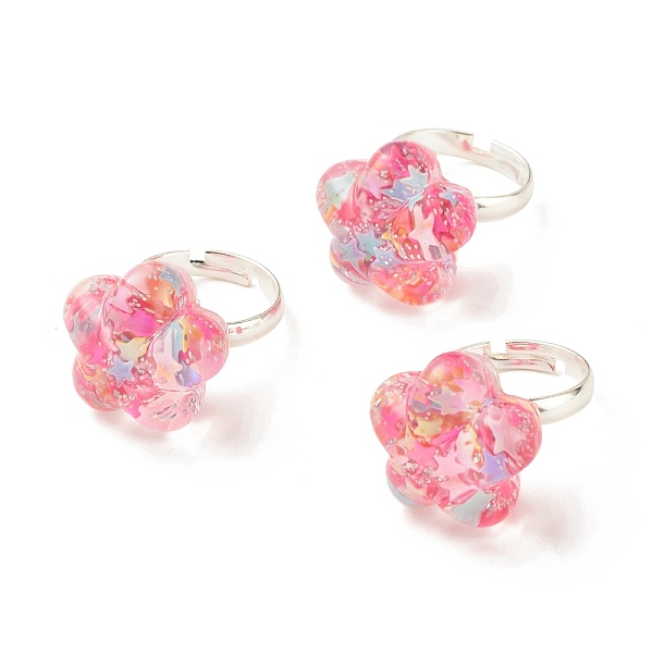 PandaHall 3D Resin Flower with Star Adjustable Ring, Brass Jewelry for Women, Platinum, Hot Pink, US Size 3(14mm) Brass+Resin
PandaHall 3D Resin Flower with Star Adjustable Ring, Brass Jewelry for Women, Platinum, Hot Pink, US Size 3(14mm) Brass+Resin