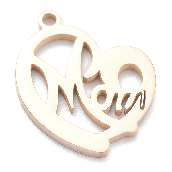 PandaHall Ion Plating(IP) 304 Stainless Steel Pendants, Heart with Word Mom, for Mother's Day, Real Rose Gold Plated, 18x17x1.5mm, Hole...
PandaHall Ion Plating(IP) 304 Stainless Steel Pendants, Heart with Word Mom, for Mother's Day, Real Rose Gold Plated, 18x17x1.5mm, Hole...