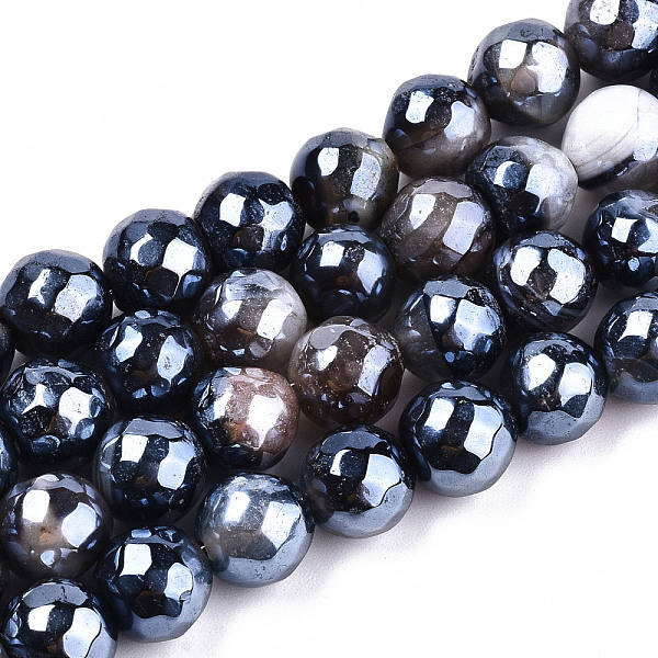 PandaHall Electroplate Natural Fire Crackle Agate Beads Strands, Dyed, Faceted, Pearl Luster Plated, Round, Black, 8.5x7~8mm, Hole: 1.2mm...
PandaHall Electroplate Natural Fire Crackle Agate Beads Strands, Dyed, Faceted, Pearl Luster Plated, Round, Black, 8.5x7~8mm, Hole: 1.2mm...