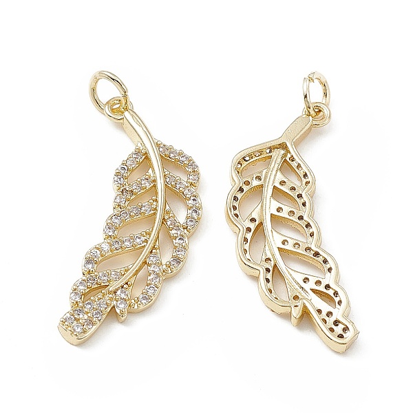 PandaHall Brass Micro Pave Cubic Zirconia Pendants, with Jump Ring, Feather Charm, Real 18K Gold Plated, 29.5x12x2.5mm, Hole: 3mm..., Clear
PandaHall Brass Micro Pave Cubic Zirconia Pendants, with Jump Ring, Feather Charm, Real 18K Gold Plated, 29.5x12x2.5mm, Hole: 3mm..., Clear