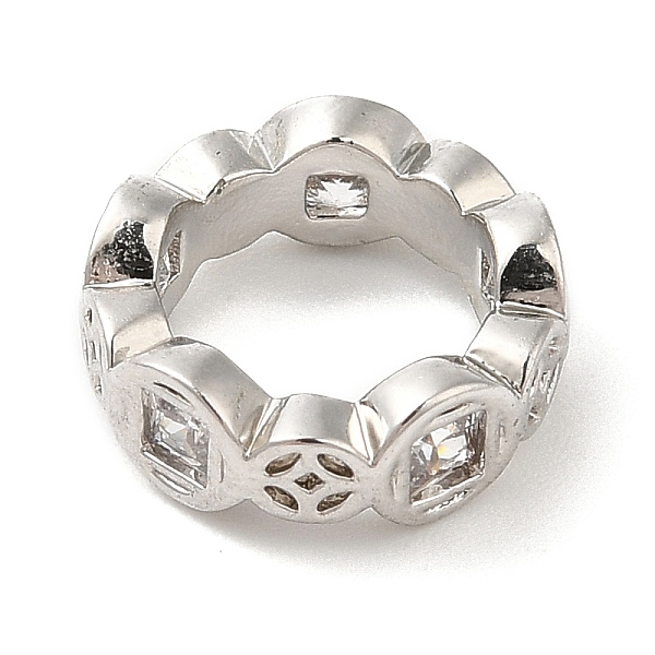 PandaHall Rack Plating Brass Micro Pave Cubic Zirconia Beads, Large Hole Beads, Cadmium Free & Lead Free, Flat Round, Platinum, 10x3.5mm..., Clear
PandaHall Rack Plating Brass Micro Pave Cubic Zirconia Beads, Large Hole Beads, Cadmium Free & Lead Free, Flat Round, Platinum, 10x3.5mm..., Clear
