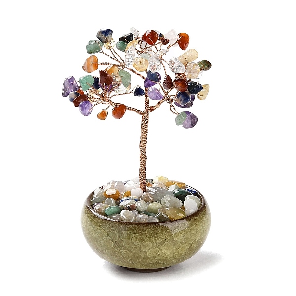 PandaHall Natural Mixed Stone Chips Tree Decorations, Ceramic Bowl Base Copper Wire Feng Shui Energy Stone Gift for Home Desktop Decoration...
PandaHall Natural Mixed Stone Chips Tree Decorations, Ceramic Bowl Base Copper Wire Feng Shui Energy Stone Gift for Home Desktop Decoration...