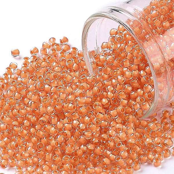 PandaHall TOHO Round Seed Beads, Japanese Seed Beads, (963) Inside Color Crystal/Apricot Lined, 11/0, 2.2mm, Hole: 0.8mm, about..., Gold
PandaHall TOHO Round Seed Beads, Japanese Seed Beads, (963) Inside Color Crystal/Apricot Lined, 11/0, 2.2mm, Hole: 0.8mm, about..., Gold
