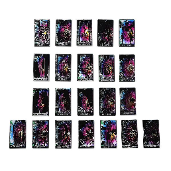 PandaHall Tarot Theme Printed Acrylic Pendants, Rectangle with Tarot Pattern Charms, Colorful, 40x23x2~2.5mm, Hole: 1.8mm Acrylic Rectangle
PandaHall Tarot Theme Printed Acrylic Pendants, Rectangle with Tarot Pattern Charms, Colorful, 40x23x2~2.5mm, Hole: 1.8mm Acrylic Rectangle
