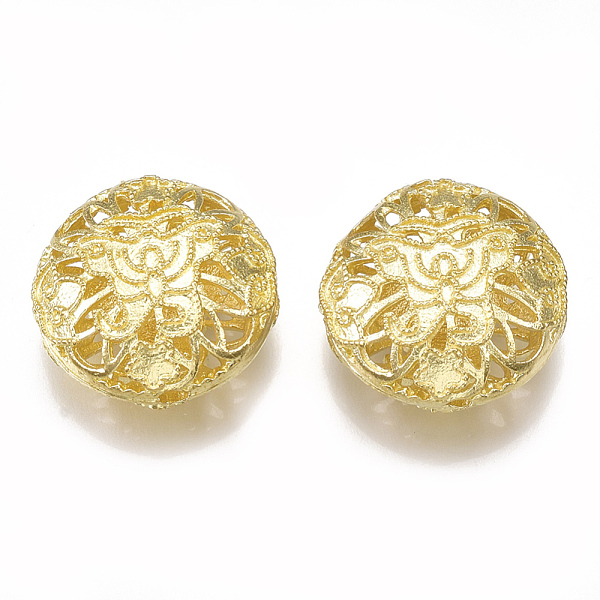 PandaHall Brass Filigree Beads, Nickel Free, Flat Round, Raw(Unplated), 18x9mm, Hole: 1.8mm Brass Flat Round
PandaHall Brass Filigree Beads, Nickel Free, Flat Round, Raw(Unplated), 18x9mm, Hole: 1.8mm Brass Flat Round
