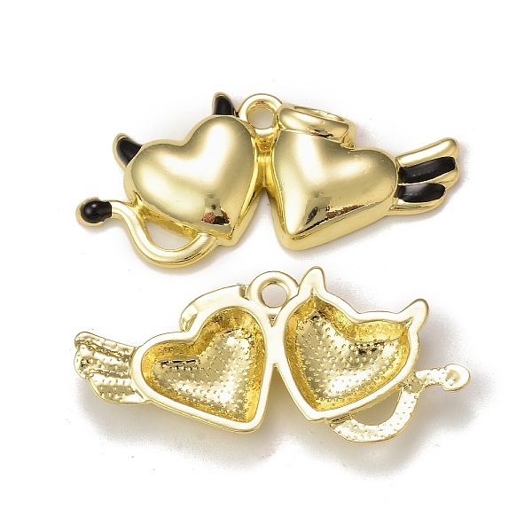 PandaHall Rack Plating Alloy Enamel Pendants, Golden, Double Heart Charm, Black, 19x39x4mm, Hole: 2mm Alloy+Enamel Heart Black
PandaHall Rack Plating Alloy Enamel Pendants, Golden, Double Heart Charm, Black, 19x39x4mm, Hole: 2mm Alloy+Enamel Heart Black