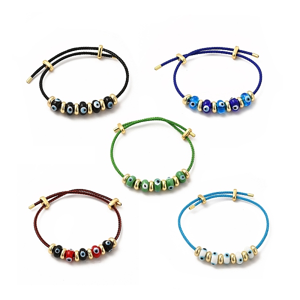 PandaHall Lampwork Evil Eye & Brass Beaded Bangle, Stainless Steel Twist Rope Adjustable Bangle for Women, Mixed Color, Inner Diameter..., Multicolor
PandaHall Lampwork Evil Eye & Brass Beaded Bangle, Stainless Steel Twist Rope Adjustable Bangle for Women, Mixed Color, Inner Diameter..., Multicolor