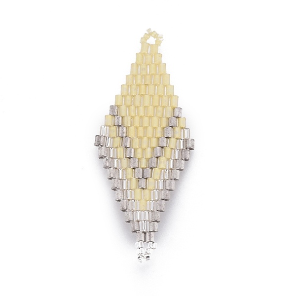 PandaHall MIYUKI & TOHO Handmade Japanese Seed Beads Links, Loom Pattern, Rhombus, Pale Goldenrod, 44.6~45.2x17.8~18.6x1.6~1.7mm, Hole..., Yellow
PandaHall MIYUKI & TOHO Handmade Japanese Seed Beads Links, Loom Pattern, Rhombus, Pale Goldenrod, 44.6~45.2x17.8~18.6x1.6~1.7mm, Hole..., Yellow