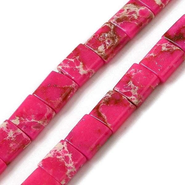PandaHall Synthetic Imperial Jasper Beads Strands, 2-Hole, Rectangle, Cerise, 5.5~6x5x2.5mm, Hole: 0.9mm, about 69~70pcs/strand, 15.12~15.2..., Red
PandaHall Synthetic Imperial Jasper Beads Strands, 2-Hole, Rectangle, Cerise, 5.5~6x5x2.5mm, Hole: 0.9mm, about 69~70pcs/strand, 15.12~15.2..., Red