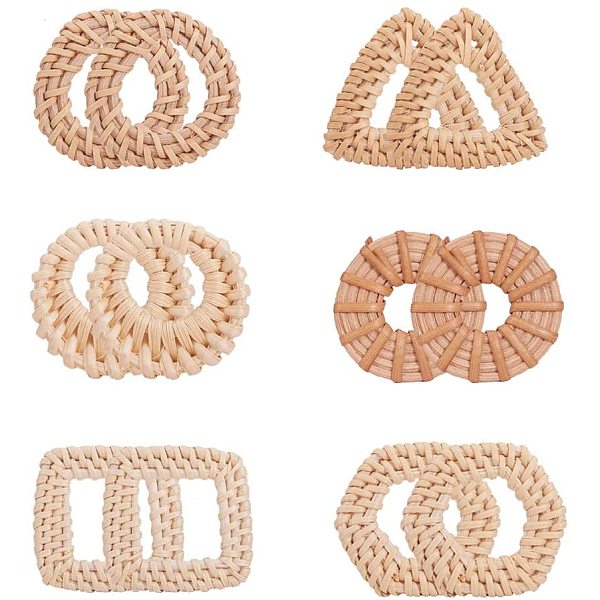 PandaHall Handmade Reed Cane/Rattan Woven Linking Rings, For Making Straw Earrings and Necklaces, Mixed Shapes, Lemon Chiffon..., Yellow
PandaHall Handmade Reed Cane/Rattan Woven Linking Rings, For Making Straw Earrings and Necklaces, Mixed Shapes, Lemon Chiffon..., Yellow
