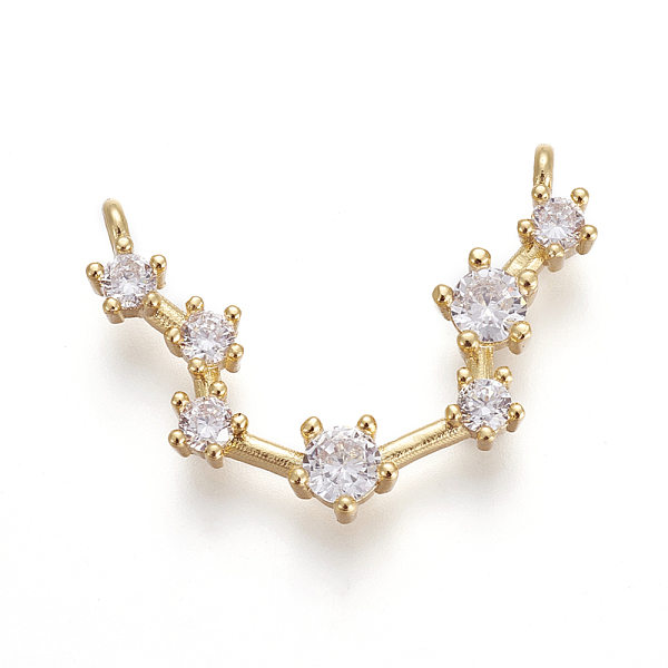 PandaHall Brass Micro Pave Cubic Zirconia Pendants, Twelve Constellations, Golden, Pisces, 16~16.5x23~27x3mm, Hole: 1.5mm Brass+Cubic..., Clear
PandaHall Brass Micro Pave Cubic Zirconia Pendants, Twelve Constellations, Golden, Pisces, 16~16.5x23~27x3mm, Hole: 1.5mm Brass+Cubic..., Clear