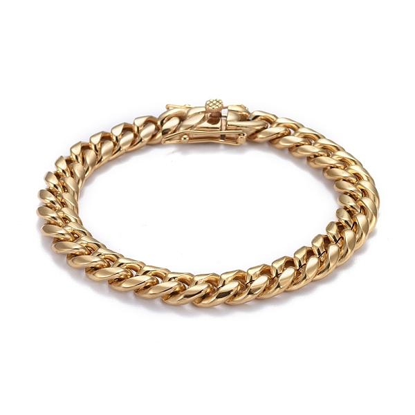 PandaHall Men's 304 Stainless Steel Cuban Link Chain Bracelets, Golden, 9 inch(23cm) 304 Stainless Steel
PandaHall Men's 304 Stainless Steel Cuban Link Chain Bracelets, Golden, 9 inch(23cm) 304 Stainless Steel