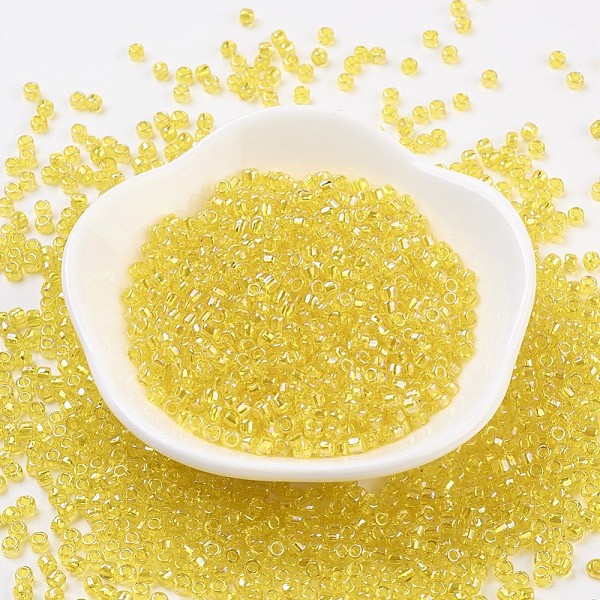PandaHall MGB Matsuno Glass Beads, Japanese Seed Beads, 8/0 Transparent Rainbow Glass Round Hole Seed Beads, Yellow, 3x2mm, Hole: 1mm, about...
PandaHall MGB Matsuno Glass Beads, Japanese Seed Beads, 8/0 Transparent Rainbow Glass Round Hole Seed Beads, Yellow, 3x2mm, Hole: 1mm, about...