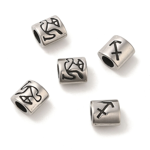 PandaHall Oval with Constellation 304 Stainless Steel Beads, Large Hole Beads, Antique Silver, Sagittarius, 9x9x6mm, Hole: 4.5mm 304...
PandaHall Oval with Constellation 304 Stainless Steel Beads, Large Hole Beads, Antique Silver, Sagittarius, 9x9x6mm, Hole: 4.5mm 304...