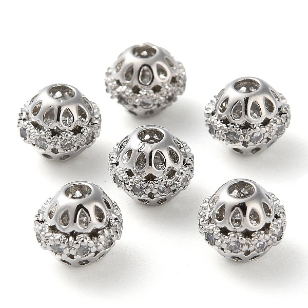 PandaHall Rack Plating Brass Micro Pave Cubic Zirconia Beads, Long-Lasting Plated, Round, Platinum, 7x6mm, Hole: 1.8mm Brass+Cubic Zirconia...
PandaHall Rack Plating Brass Micro Pave Cubic Zirconia Beads, Long-Lasting Plated, Round, Platinum, 7x6mm, Hole: 1.8mm Brass+Cubic Zirconia...