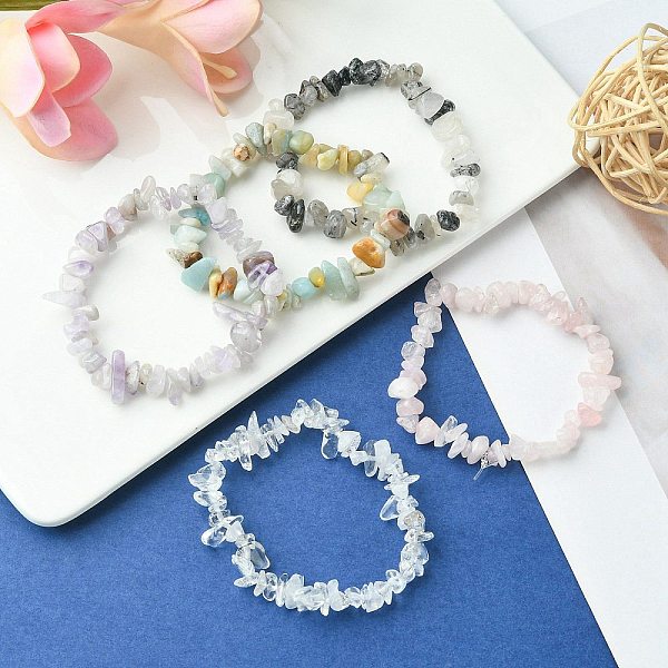 PandaHall 5Pcs 5 Style Natural Mixed Gemstone Chips Beaded Stretch Bracelets Set for Women, Inner Diameter: 2 inch(5cm), 1Pc/style Mixed...
PandaHall 5Pcs 5 Style Natural Mixed Gemstone Chips Beaded Stretch Bracelets Set for Women, Inner Diameter: 2 inch(5cm), 1Pc/style Mixed...