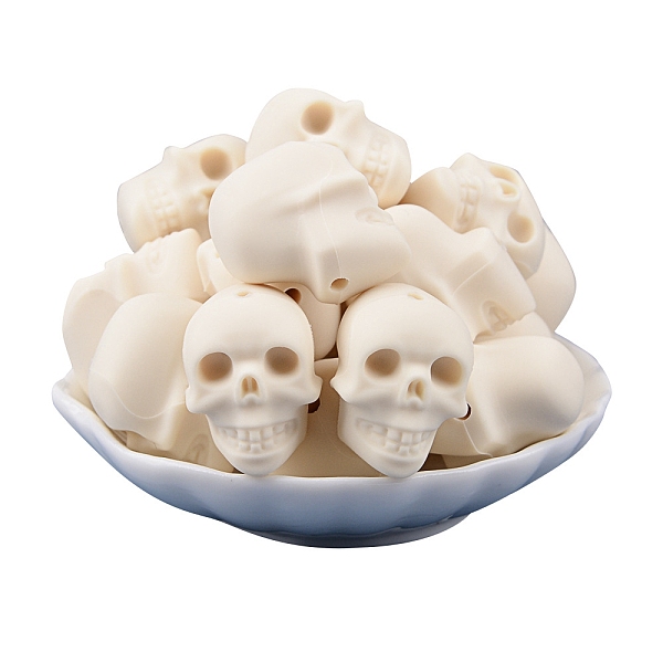 PandaHall Skull Head Food Grade Silicone Beads, Chewing Beads For Teethers, DIY Nursing Necklaces Making, Floral White, 20x20x15.2mm...
PandaHall Skull Head Food Grade Silicone Beads, Chewing Beads For Teethers, DIY Nursing Necklaces Making, Floral White, 20x20x15.2mm...