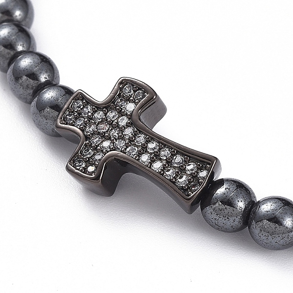 PandaHall Stretch Bracelets, with Non-magnetic Synthetic Hematite Round Beads and Brass Micro Pave Cubic Zirconia Beads, Elastic Crystal...
PandaHall Stretch Bracelets, with Non-magnetic Synthetic Hematite Round Beads and Brass Micro Pave Cubic Zirconia Beads, Elastic Crystal...