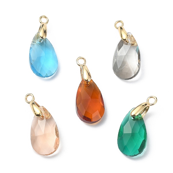 PandaHall Faceted Teardrop Glass Pendants, with Real 18K Gold Plated Brass Findings, Mixed Color, 22mm, Hole: 1.8mm Brass+Glass Teardrop..., Multicolor
PandaHall Faceted Teardrop Glass Pendants, with Real 18K Gold Plated Brass Findings, Mixed Color, 22mm, Hole: 1.8mm Brass+Glass Teardrop..., Multicolor