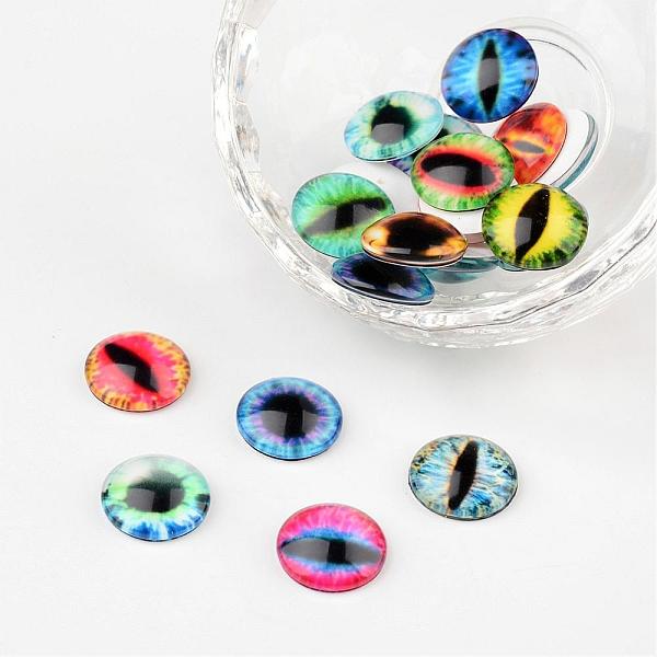 PandaHall Half Round/Dome Dragon Eye Printed Glass Cabochons, Mixed Color, 12x4mm Glass Half Round Multicolor
PandaHall Half Round/Dome Dragon Eye Printed Glass Cabochons, Mixed Color, 12x4mm Glass Half Round Multicolor