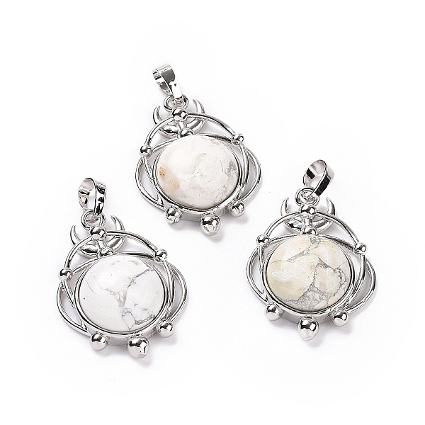 PandaHall Natural Howlite Pendants, Half Round Charms, with Rack Plating Platinum Tone Brass Planet, 34x25x8mm, Hole: 8x5mm Howlite Half...
PandaHall Natural Howlite Pendants, Half Round Charms, with Rack Plating Platinum Tone Brass Planet, 34x25x8mm, Hole: 8x5mm Howlite Half...