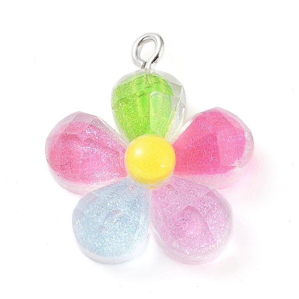 PandaHall Translucent Resin Pendants, Glitter Charms with Platinum Tone Iron Loops, Flower, 24.5x20.5x7.5mm, Hole: 2mm Iron+Resin Flower
PandaHall Translucent Resin Pendants, Glitter Charms with Platinum Tone Iron Loops, Flower, 24.5x20.5x7.5mm, Hole: 2mm Iron+Resin Flower
