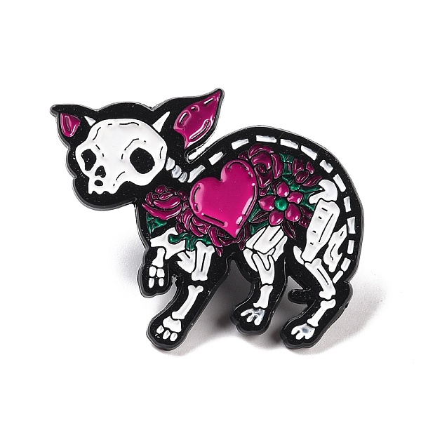 PandaHall Skeleton Cat with Heart Enamel Pin for Halloween, Animal Alloy Badge for Backpack Clothing, Electrophoresis Black, Cerise..., Red
PandaHall Skeleton Cat with Heart Enamel Pin for Halloween, Animal Alloy Badge for Backpack Clothing, Electrophoresis Black, Cerise..., Red